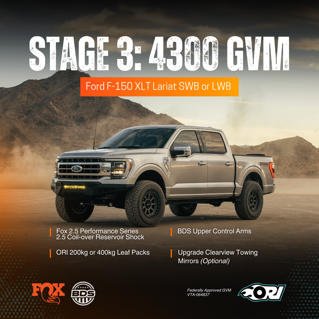 OFFROAD INDUSTRIES STAGE 3 GVM UPGRADE – FORD F-150 (4300GVM)