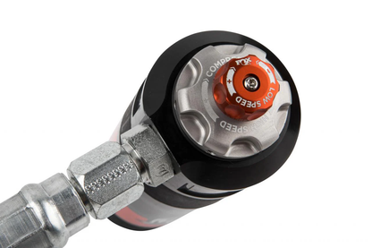 FOX 2.5 Front Shocks w/ DSC Reservoir Adjuster | 1.5-2.5 Inch Lift | Performance Elite Series | Chevy Silverado and GMC Sierra 2500HD / 3500HD (20-23)