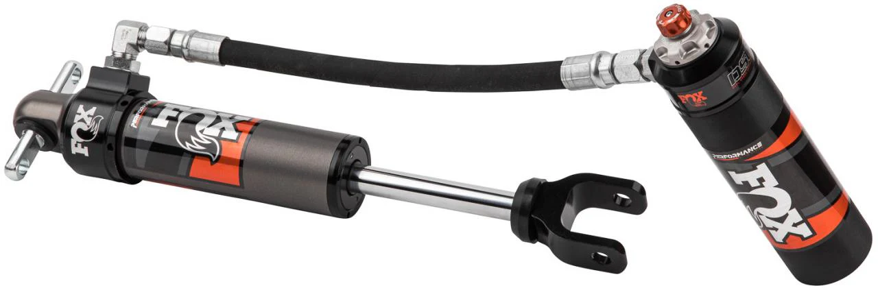 FOX 2.5 Front Shocks w/ DSC Reservoir Adjuster | 1.5-2.5 Inch Lift | Performance Elite Series | Chevy Silverado and GMC Sierra 2500HD / 3500HD (20-23)